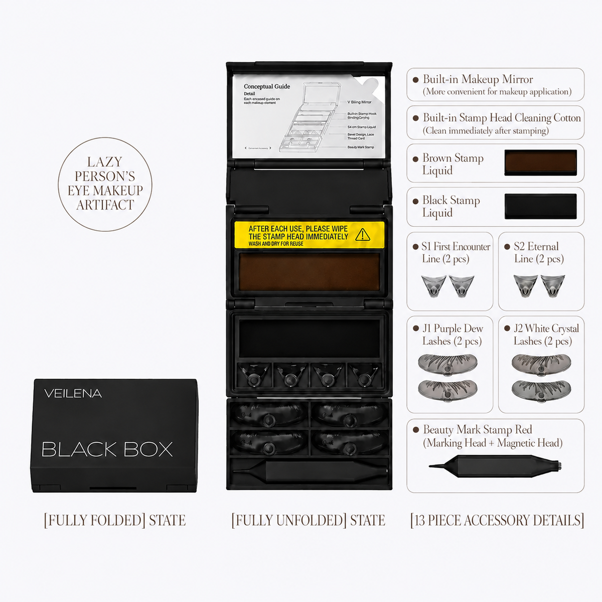 VEILENA 3-in-1 Precision Eye Stamp Kit